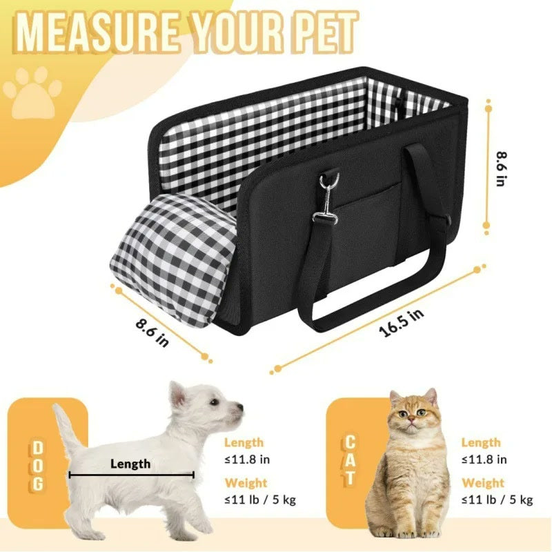 Console Dog Car Seat - Booster Seat for Small Dogs & Cats